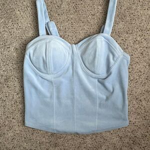No Boundaries Women's Suede Blue Corset